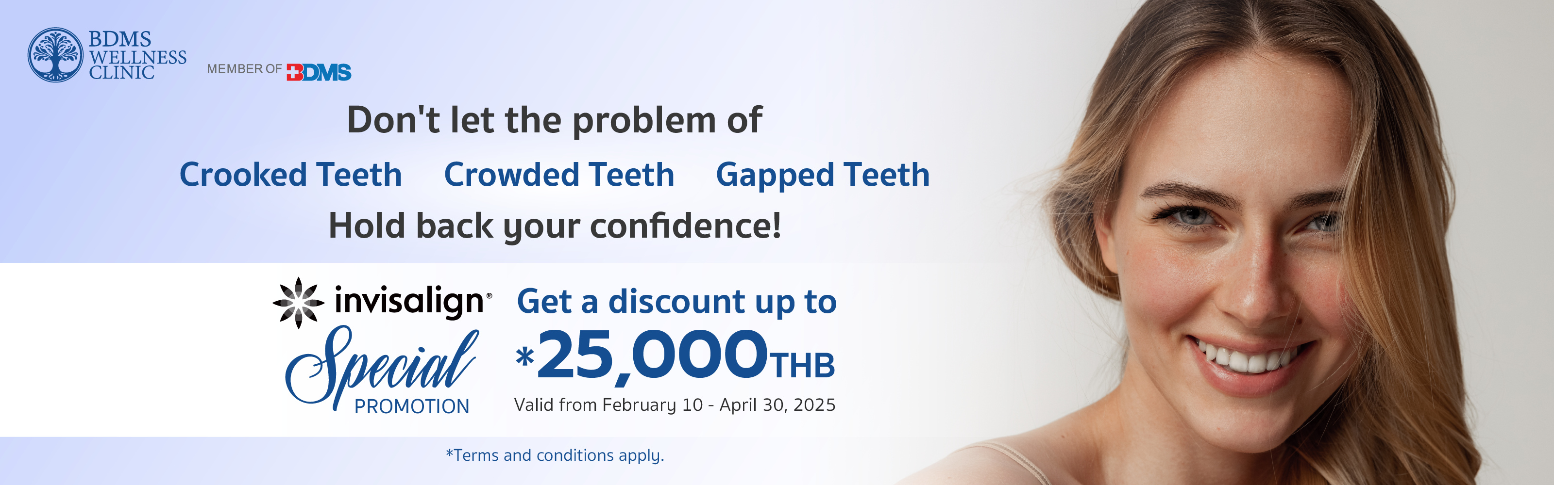 Invisalign Special Month มอบส่วนลดกว่า *25,000 บาท กับ  แพ็กเกจ Invisalign Comprehensive (Full)